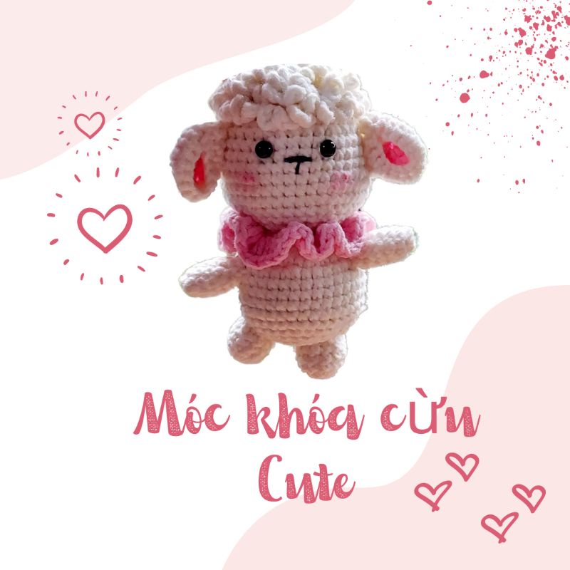 Móc khóa cute hình chú cừu