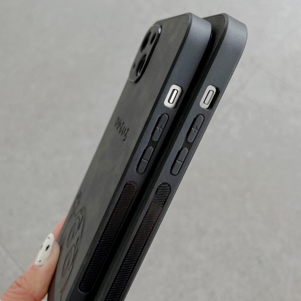 Ốp Điện Thoại Mềm Viền Đen Hình Cậu Bé Bút Chì Shin chan Chống Sốc Cho iPhone 14ProMax 13 12Pro 11Promax 11 XS XR 8P