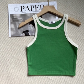 Áo Croptop Ba Lỗ Phối Viền Basic Trơn Ôm Body Cá Tính