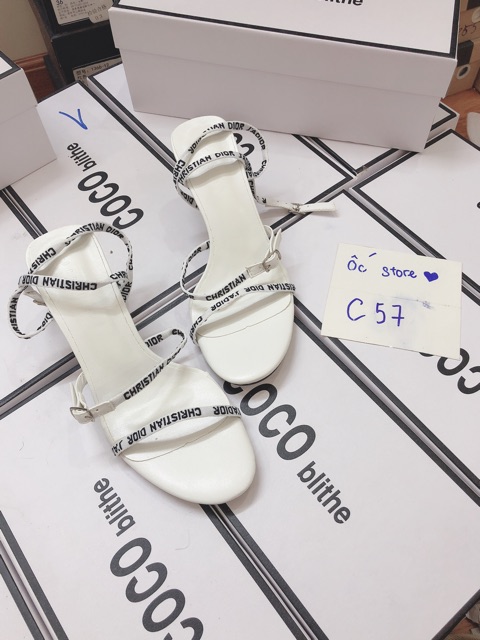 C57: ( ảnh thật) sandal quai mảnh gót nhọn 5p