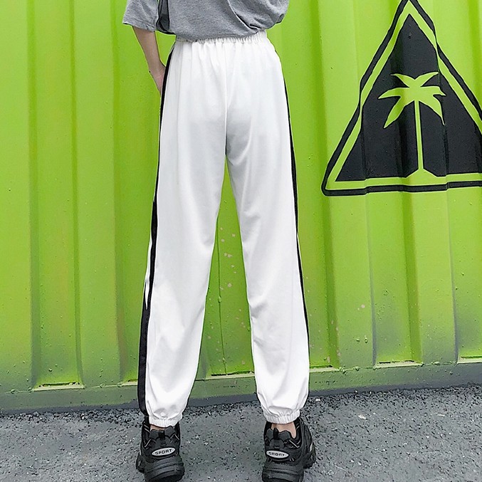 Quần cạp cao kiểu dáng thể thao giản dị phong cách Harajuku cho nữ | BigBuy360 - bigbuy360.vn