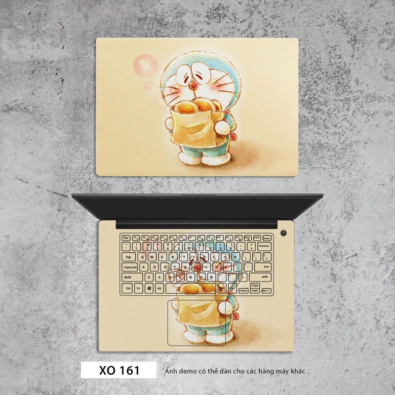 Decal skin laptop Chủ đề Doremon - Skin cắt chuẩn theo từng model máy