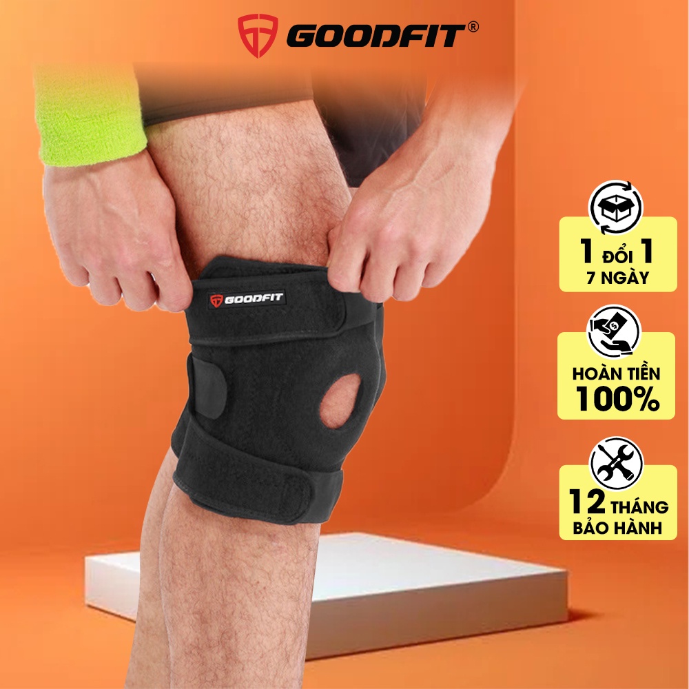 Bó gối quấn bảo vệ đầu gối GoodFit GF522K băng đầu gối thoáng khí để chơi thể thao, vận động