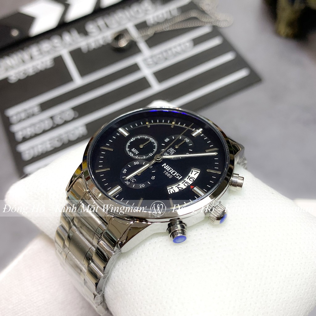 Đồng hồ nam NIBOSI 1985-2 dây thép không gỉ mạ vàng ánh kim, mặt kính chống xước, chống nước, bảo hành 3 năm | BigBuy360 - bigbuy360.vn