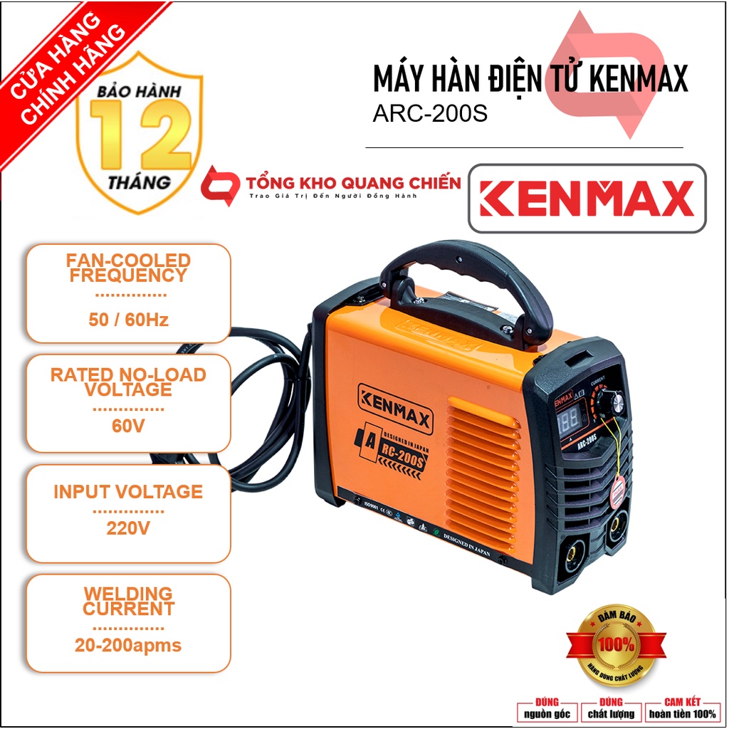 Máy Hàn | Máy Hàn Que Điện Tử Mini Kenmax ARC 200S | Hàng Sản Xuất Theo Công Nghệ Nhật Bản |.