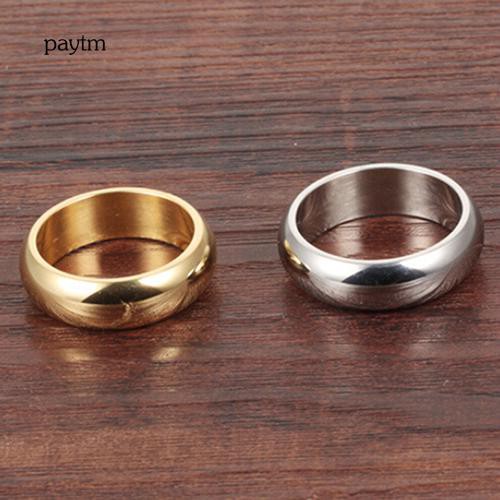 Nhẫn Thép Titanium 6mm Khắc Chữ Dành Cho Các Cặp Đôi