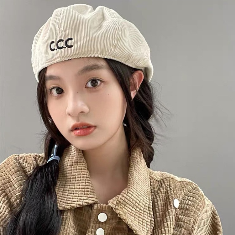 Mũ Thêu Chữ C Phong Cách vintage Nhật Bản