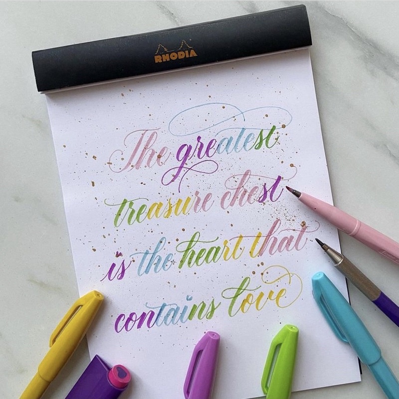 Bút viết thư pháp Pastel Pentel brush sign pen