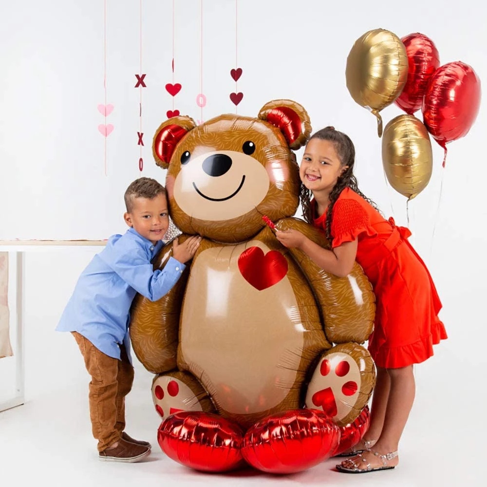 Bong Bóng Lá Nhôm Hình Chú Gấu Đáng Yêu 91cm*65cm Trang Trí Tiệc Sinh Nhật/Ngày Lễ Tình Nhân Cho Trẻ Em