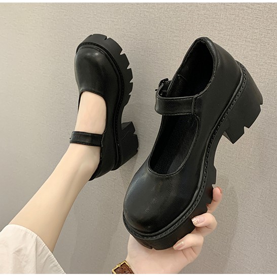 Giày nữ phong cách Lolita đế đinh cao 6 cm phong cách Jennie )