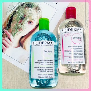 Nước Tẩy Trang Bioderma H2O 500ml Créaline Hồng, Sébium Xanh