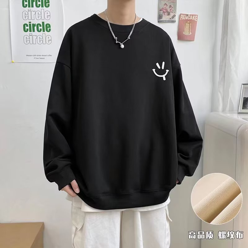 Áo Nỉ Dài Tay In Chữ Phong Cách Hip Hop Đường Phố Hàn Quốc Cỡ M-5XL