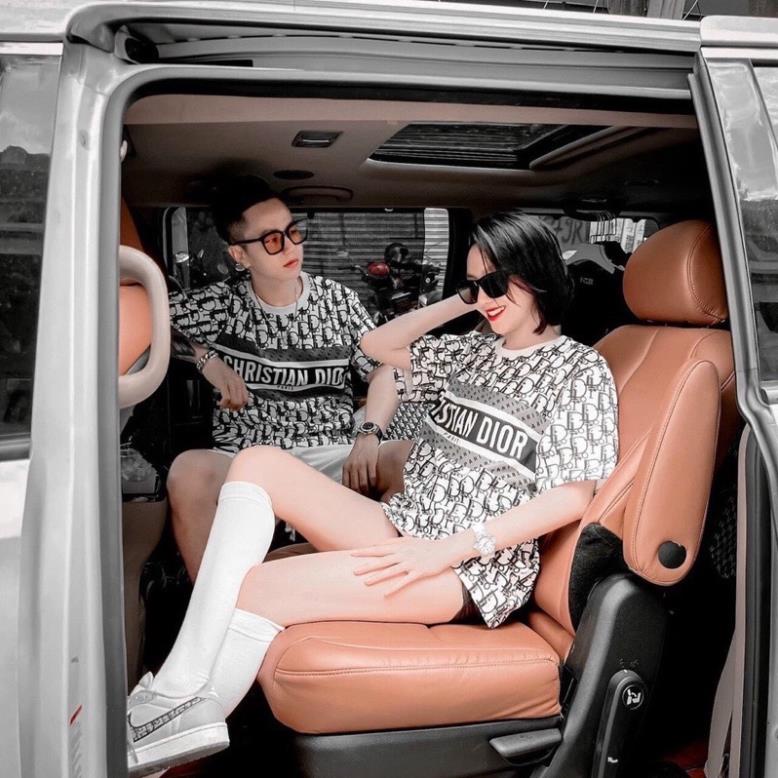 Áo Phông Cổ Tròn D.i.o In Kín Form Rộng Unisex Nam Nữ Phong Cách Hàn Quốc Mặc Đôi Nhóm Kiểu Dáng Trẻ Trung Tay Lỡ