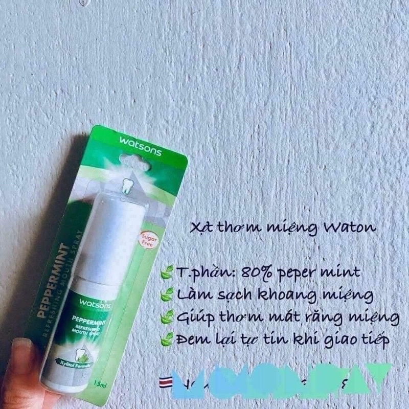 Xịt thơm miệng chống hôi miệng watson Thái lan