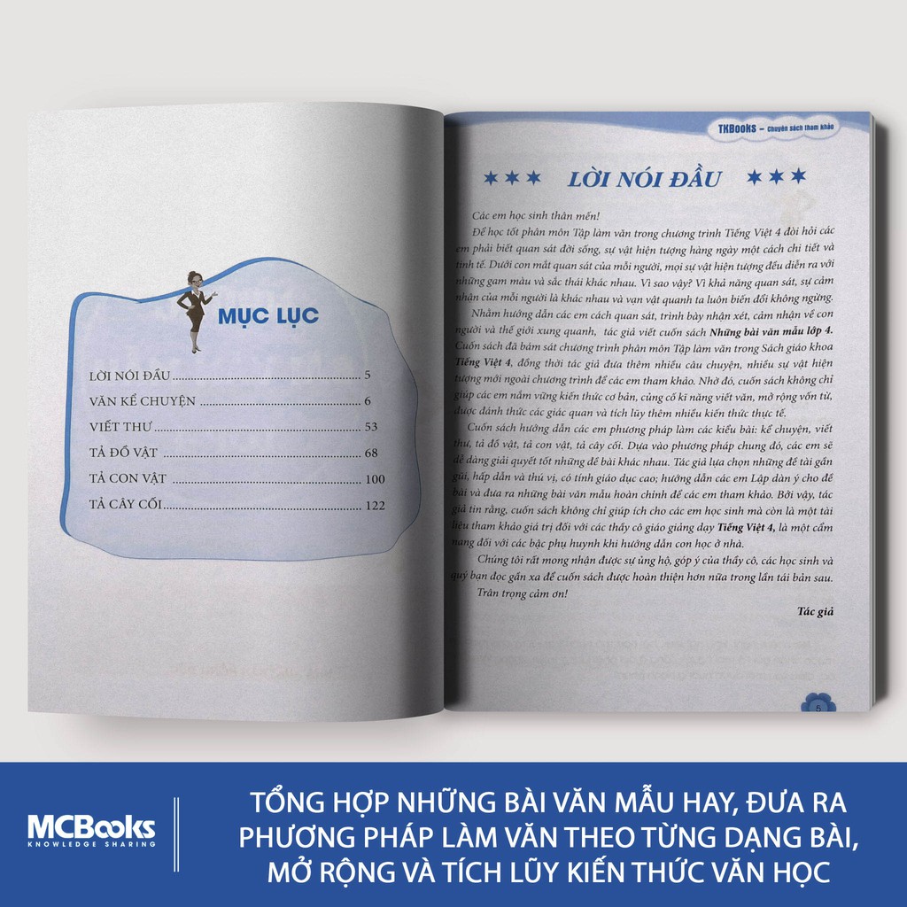 Sách - Những Bài Văn Mẫu Lớp 4 Giá Mới - MCBooks