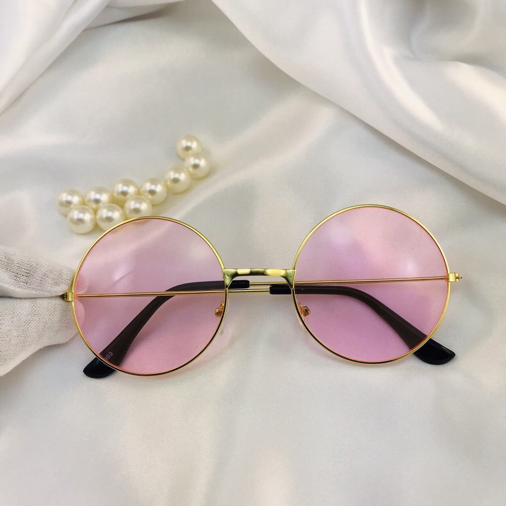 [HÀNG HOT] Mắt kính ngố tròn xoe nobita nhiều màu❤️gọng kính râm nữ unisex oval xuyên đêm AH171 | BigBuy360 - bigbuy360.vn