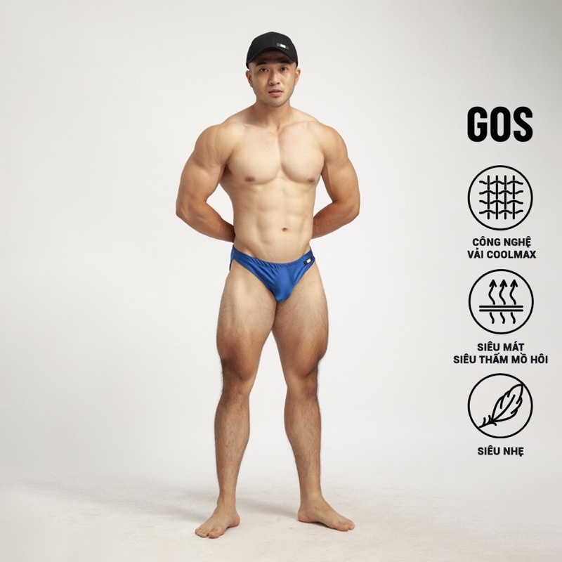 [Freeship] Quần bơi nam GOS SS2021 SS5 Xanh dương đậm + Tặng quần trong nam