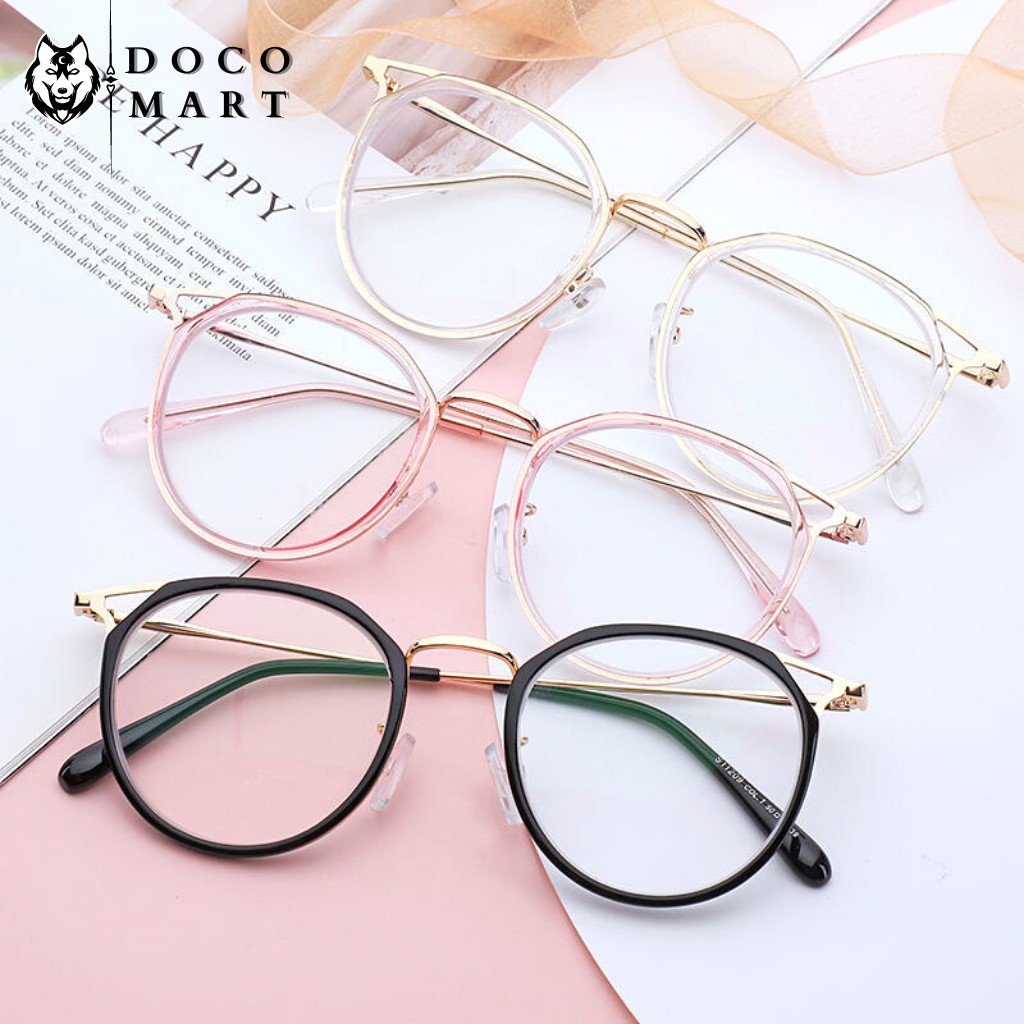 Gọng kính cận nam nữ DOCO MART M530 mắt kính cận tròn càng kim loại cao cấp không gỉ | BigBuy360 - bigbuy360.vn