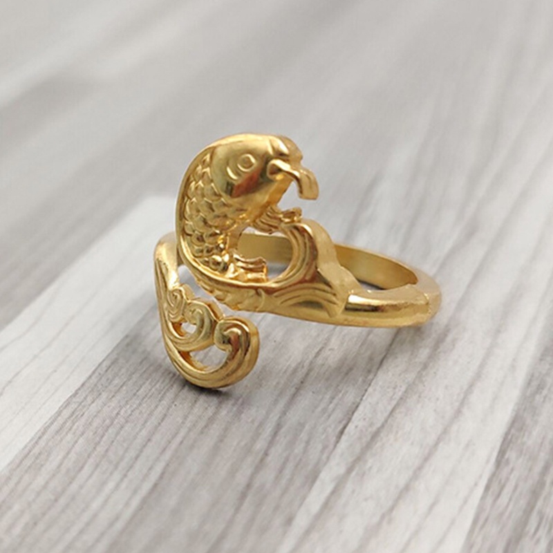 Nhẫn đeo tay kim loại hình chim công