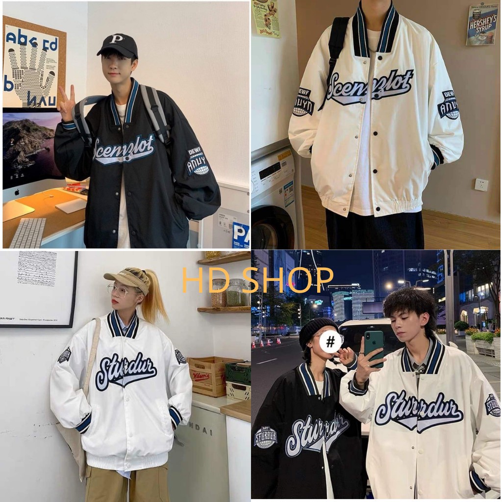 Áo Khoác Bomber Dù Unisex Ulzzang Nam Nữ -  Áo Gió  2 Lớp STURDUR - HD Shop Quần Áo Thời Trang