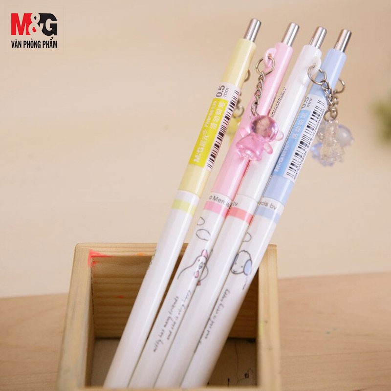 Bút chì kim cute  M&amp;G ngòi 0,5mm có móc treo ngộ nghĩnh ,đáng yêu - Bút chì bấm cao cấp - MIYABI STORE