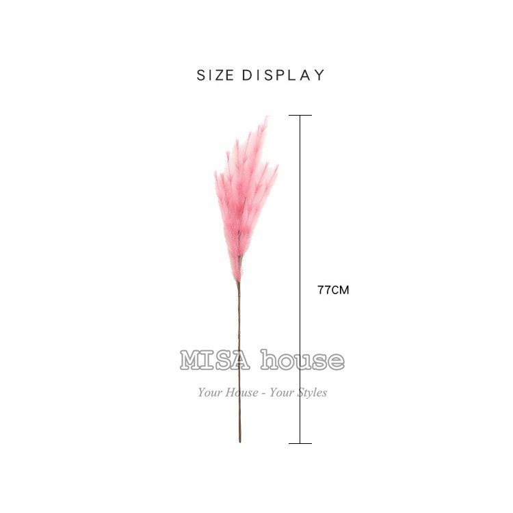 Hoa giả đẹp -Hoa bông cỏ lau màu hồng -CÀNH CỎ LAU Loại 1 Siêu Đẹp đạo cụ chụp ảnh- bình hoa giả đẹp nghệ thuật