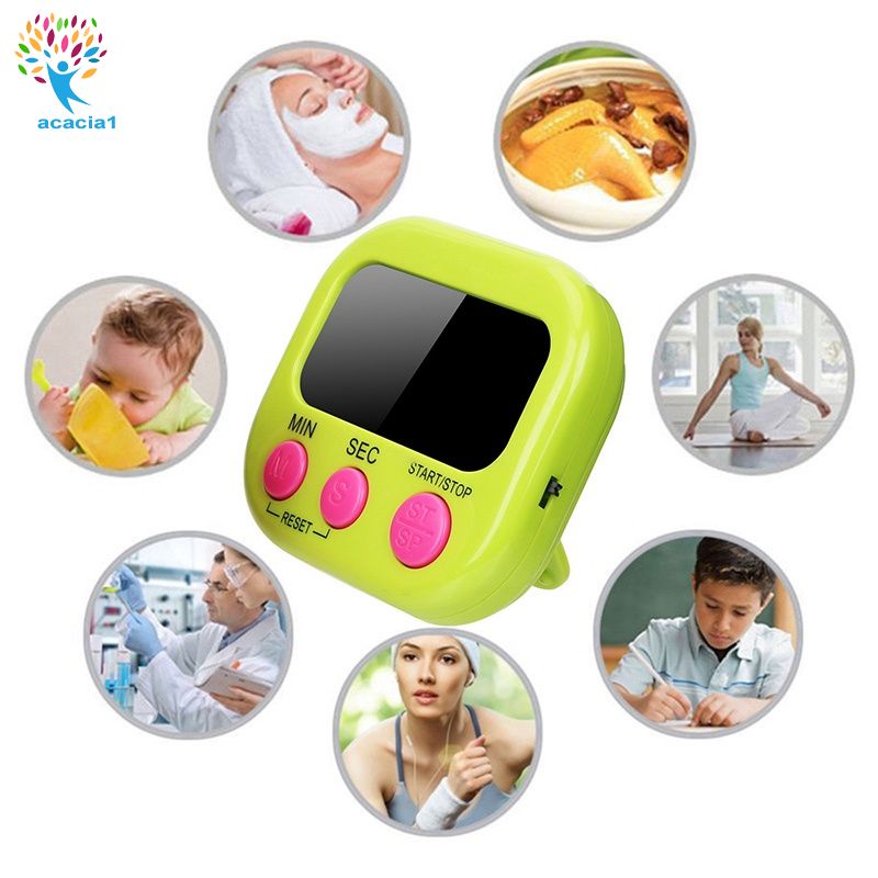 Đồng Hồ Hẹn Giờ Kỹ Thuật Số Lớn Có Giá Đỡ Màn Hình LCD Cho Trò Chơi Nấu Ăn Thể Thao cool02