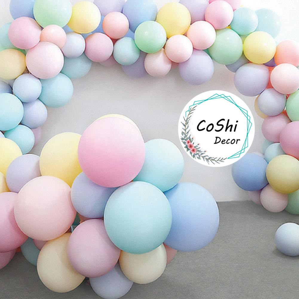 SET 50 BÓNG PASTEL LOẠI DÀY 10INC