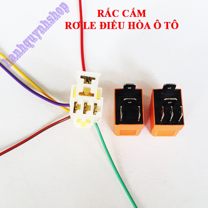 Rắc cắm, chuôi rơ le điều hòa ô tô 4, 5 chân hàng đẹp loại 1 (giá bán 1 cái)