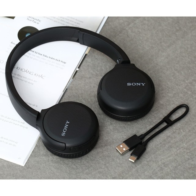 Tai nghe Bluetooth Chụp tai Sony WH-CH510/BZ E Đen Chính hãng BH 12 tháng - Pin 35 giờ có hộp sạc