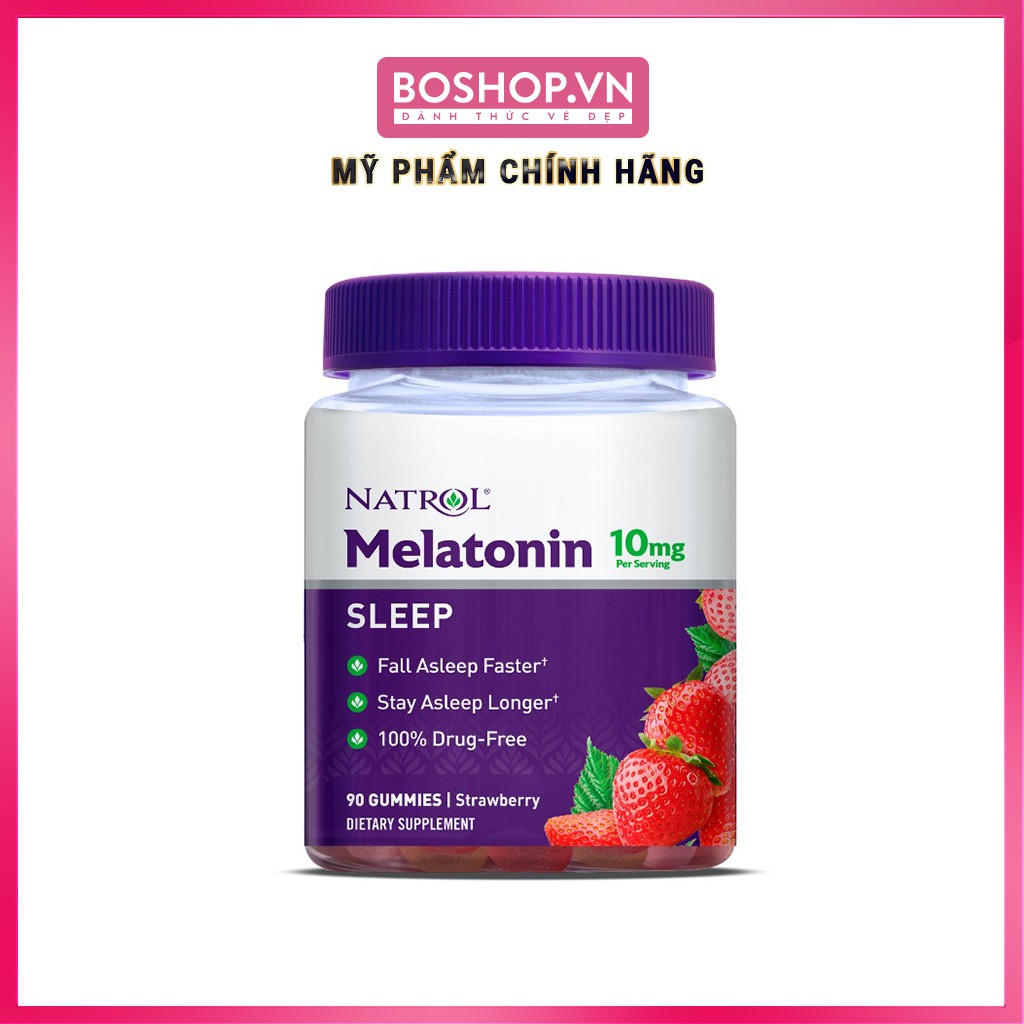 Kẹo Dẻo Giúp Ngủ Ngon Natrol Gummies Melatonin 10mg 90 Viên