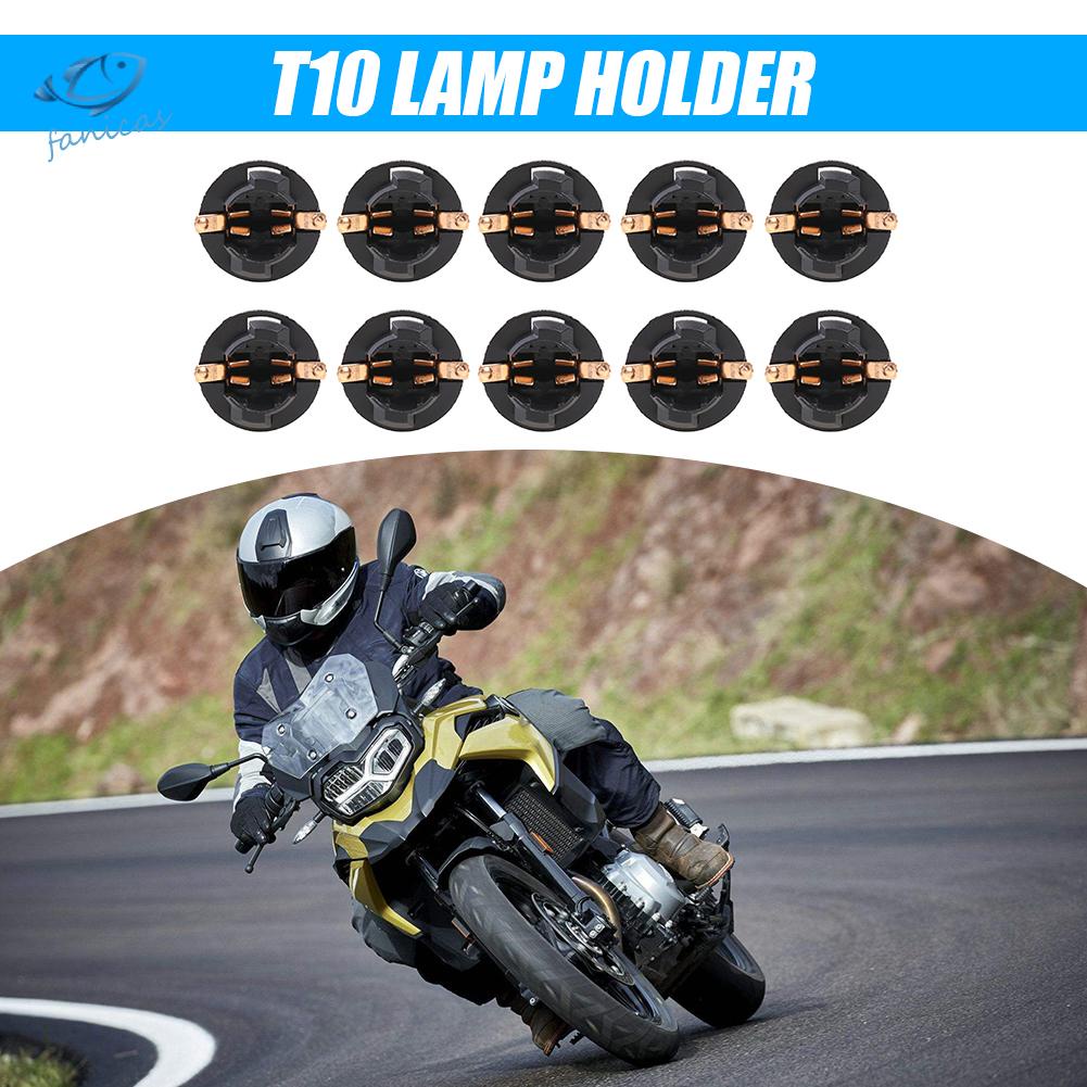 Set 10 ổ cắm bóng đèn FANICAS T10 cho xe hơi