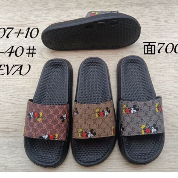 Dép lê quai ngang, dép nữ thời trang đế cao su hình chuột micky