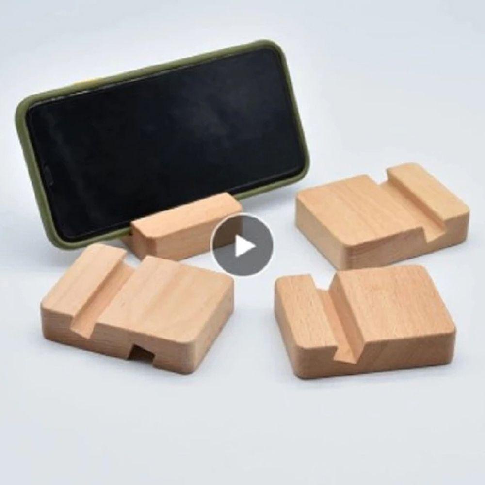 Giá Đỡ Điện Thoại / Máy Tính Bảng Bằng Gỗ Hai Ngăn Tiện Dụng