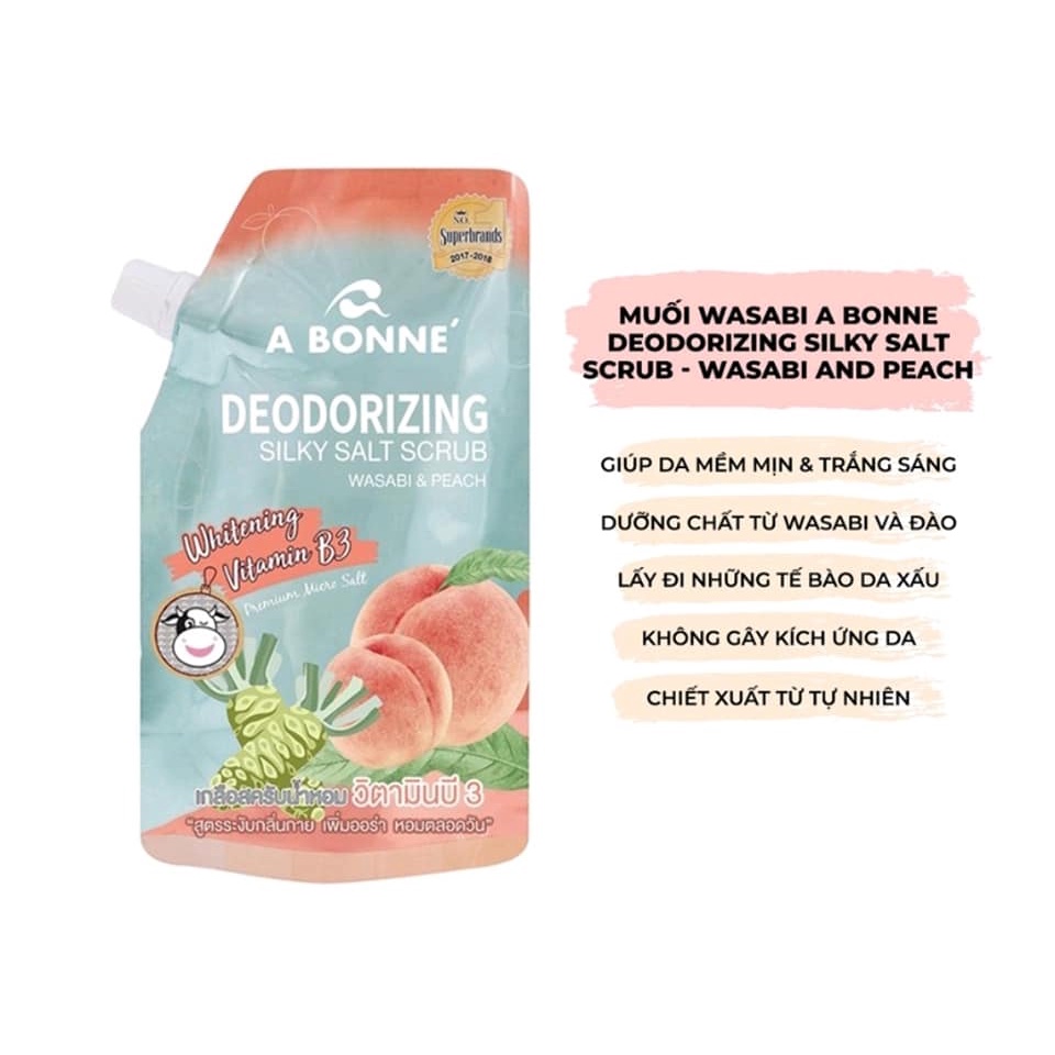 01 Gói Muối Tắm Trái Cây Dưỡng Trắng Da Abonne Thái Lan 350gram