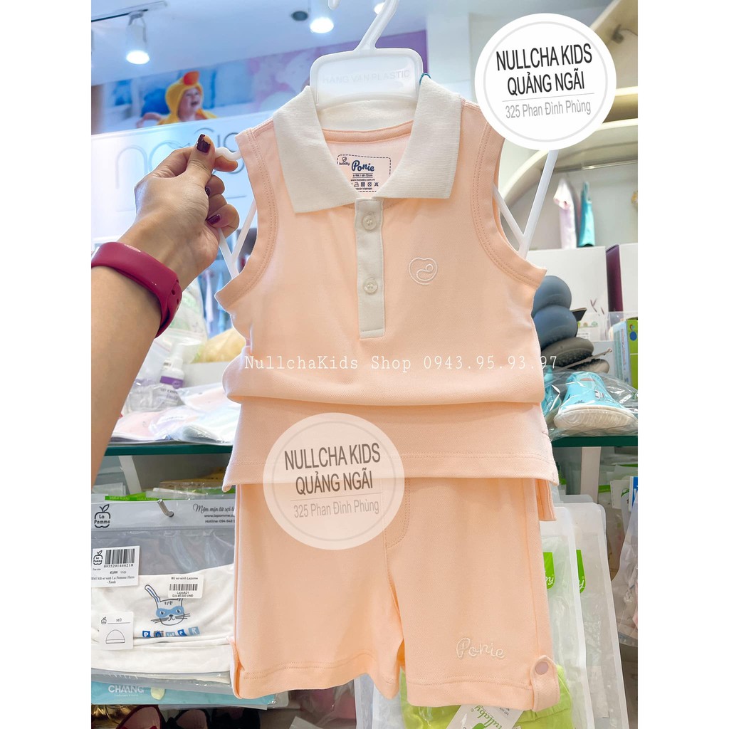 Bộ quần áo Polo sát nách Ponie Bu Baby