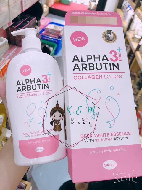 Lotion Sữa Dưỡng Trắng Da ALPHA ARBUTIN 3 Plus+ Collagen 500ml - Thái Lan