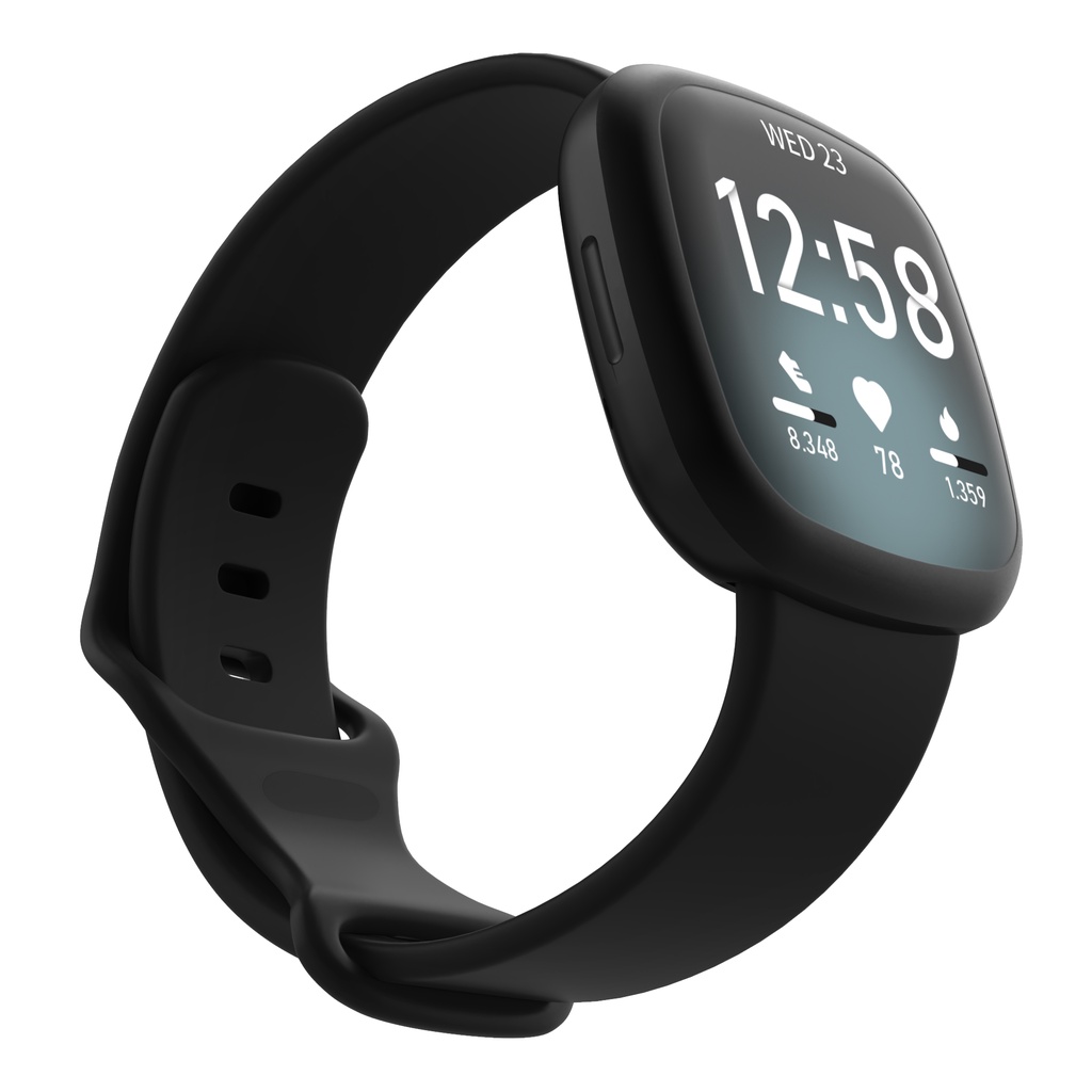 Dây Đeo Silicon Mềm Thay Thế Cho Đồng Hồ Thông Minh Fitbit Versa 3 4 Sense 2