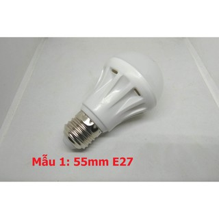 Bóng led tròn 12V 5W đui E27/ kẹp acquy