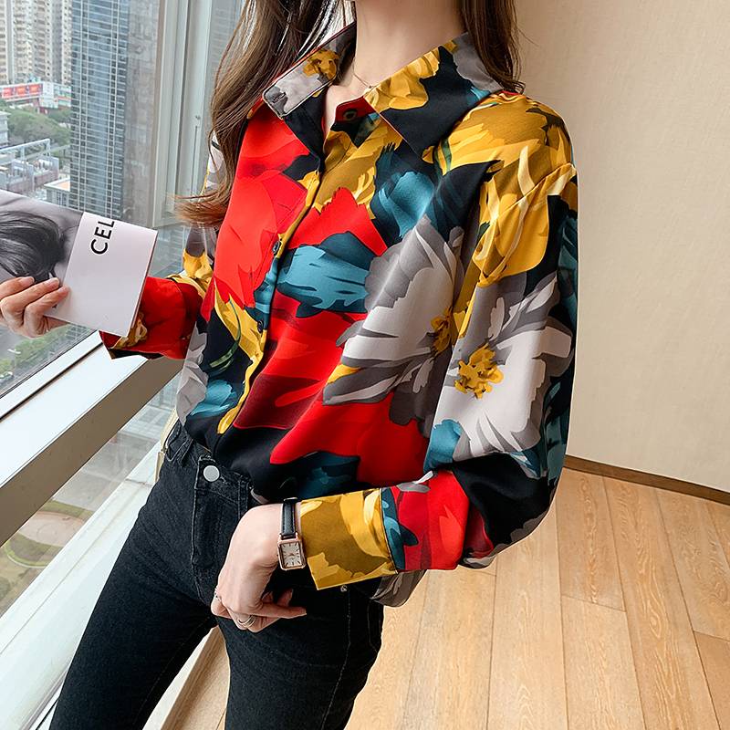 Áo Sơ Mi Voan Tay Dài Phong Cách vintage Thời Trang Xuân Hè Mới Cho Nữ