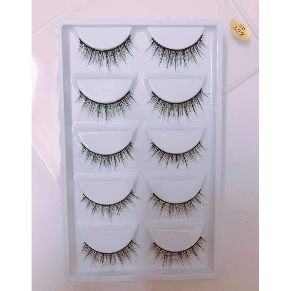 Lông mi giả 3D 822 5 cặp cao cấp chính hãng HALOMI