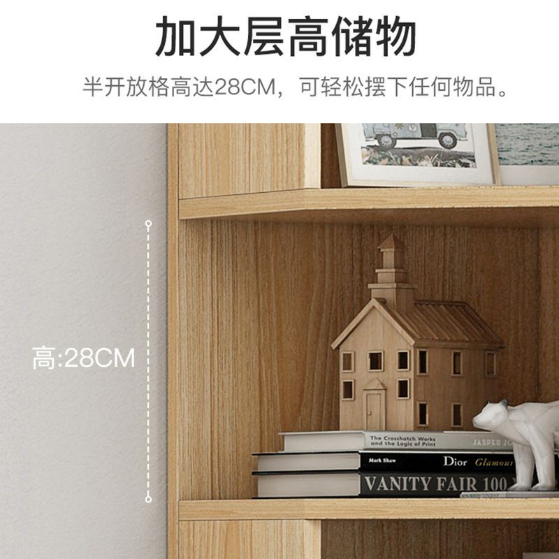 Kệ Sách Gỗ Đa Năng, Giá Sách Hình Tam Giác 4 Tầng phong Cách Băc Âu Gọn Gàng Thông Minh