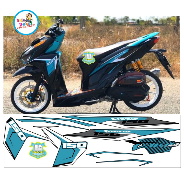 Tem xe vario 150 xanh đen 3
