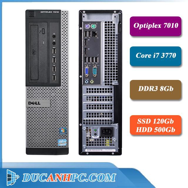 Cây Đồng Bộ Dell - DUCANHPC - Cay May Tinh Dell Optiplex 7010 (Core i7 3770/ 8G / SSD 120 /HDD 500) - Bảo hành 12T