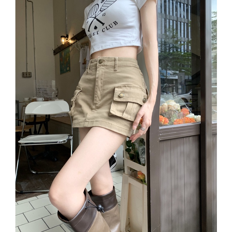 Chân Váy Denim Lưng Cao Thiết Kế Hợp Thời Trang