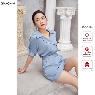 Áo sơ mi nữ công sở 2 hàng khuy 20 Again ASA1107