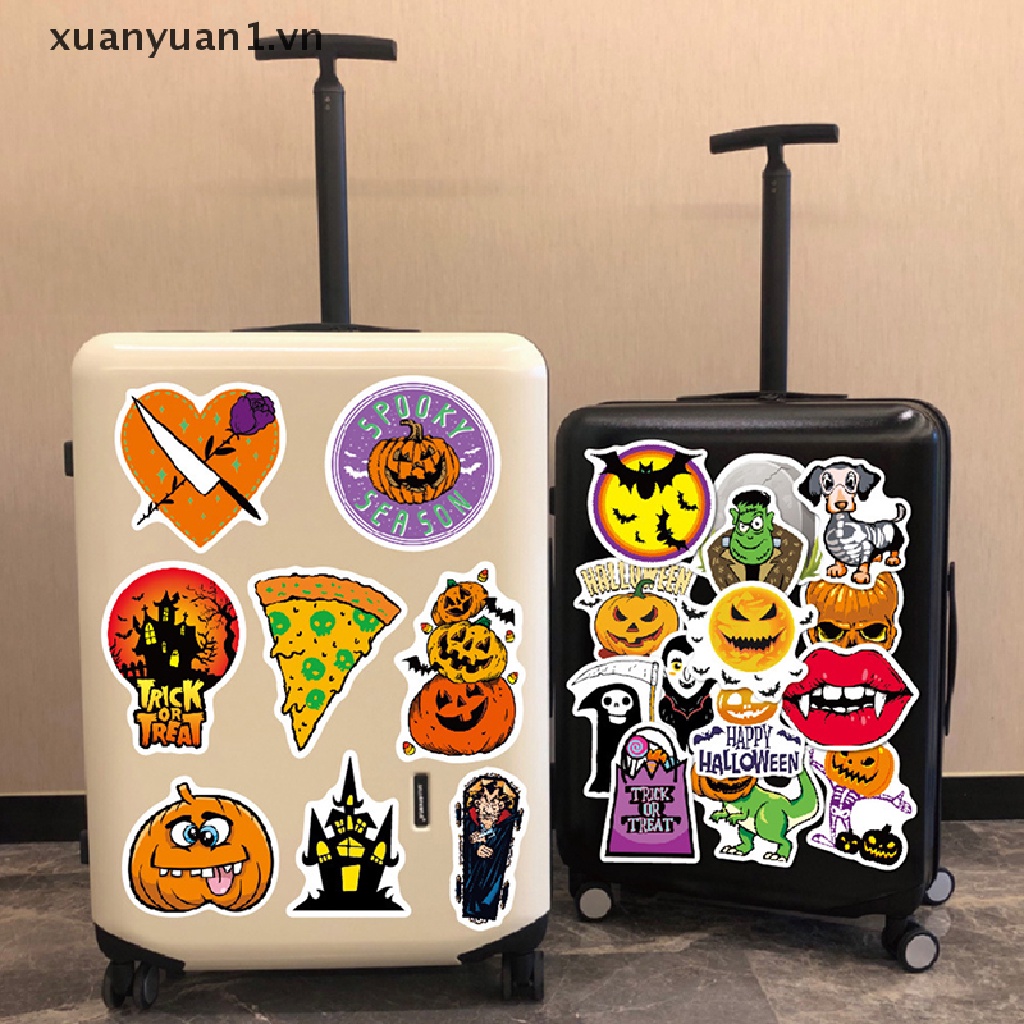 Set 50 Miếng Dán Hoạ Tiết Halloween Kinh Dị