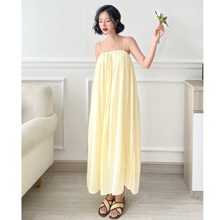 Đầm dây bo chun màu trơn , Peace House Clothing
