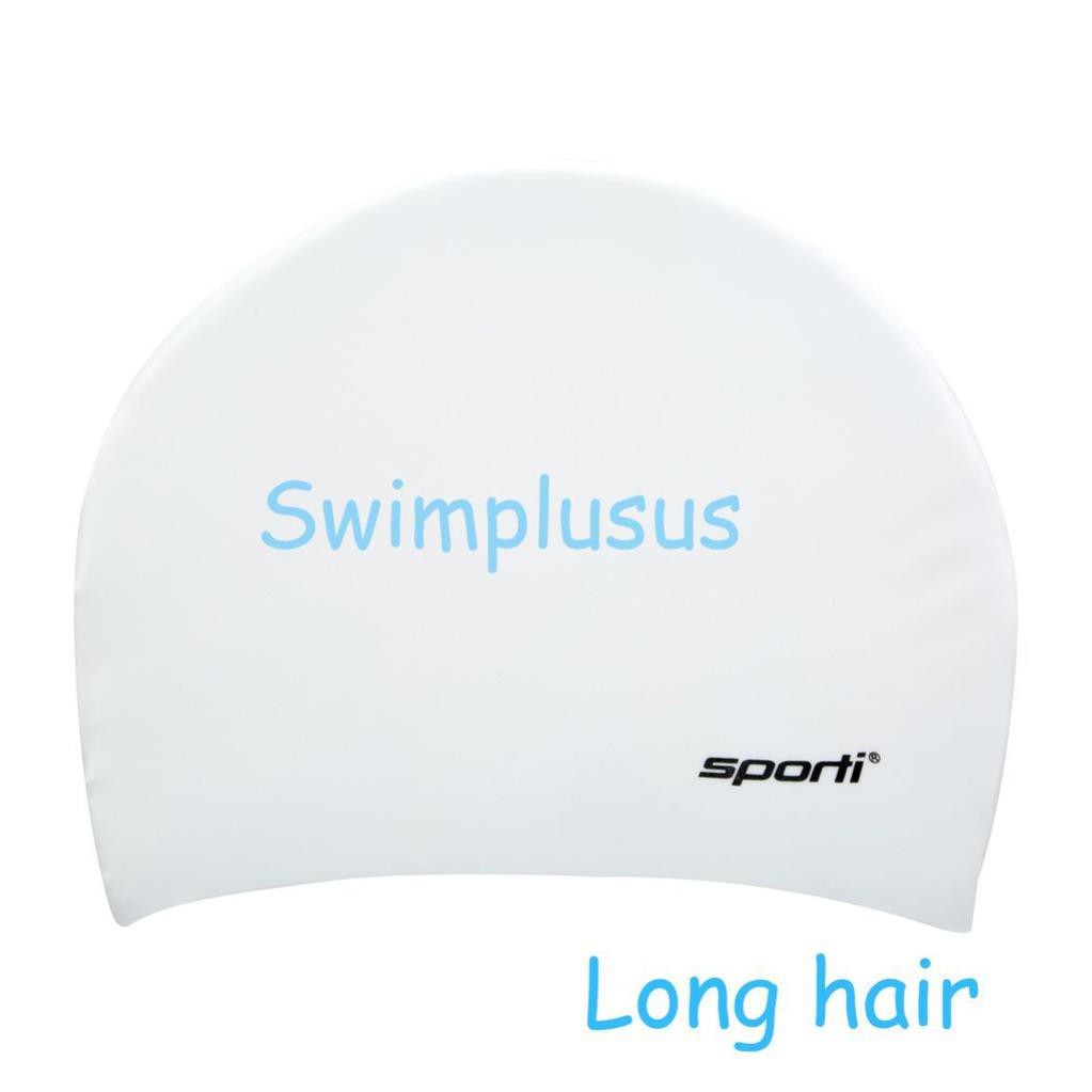 Mũ bơi long hair silicone chính hãng Sporti ( mũ cho nữ tóc dài)  ཾ