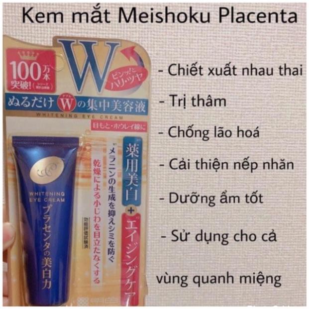 Kem Dưỡng Mắt Meishoku Whitening Eye Cream Nhật Bản 30g Giảm Thâm Quầng Mắt,Giảm Nhăn Chống Lão Hoá